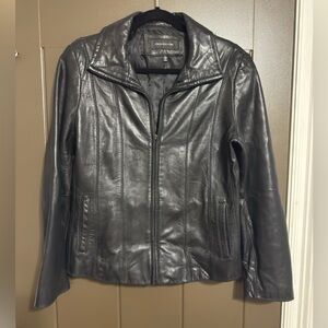 Jones New York Black Leather Jacket